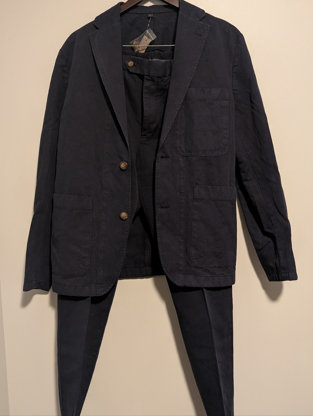 NWT J. Crew Garment-Dyed Cotton-Linen Blend Chino Suit Jacket - Picture 13 of 14